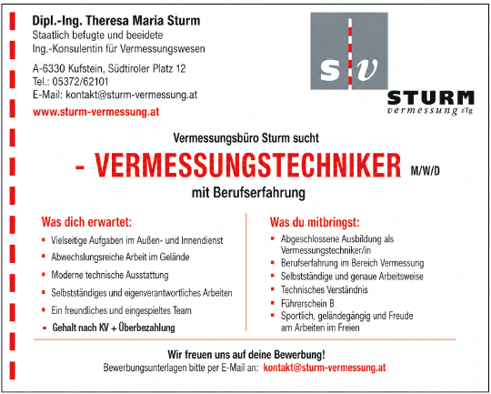 Vermessungstechniker gesucht